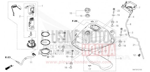 RESERVOIR A CARBURANT/POMPE A CARBURANT ADV750S de 2025